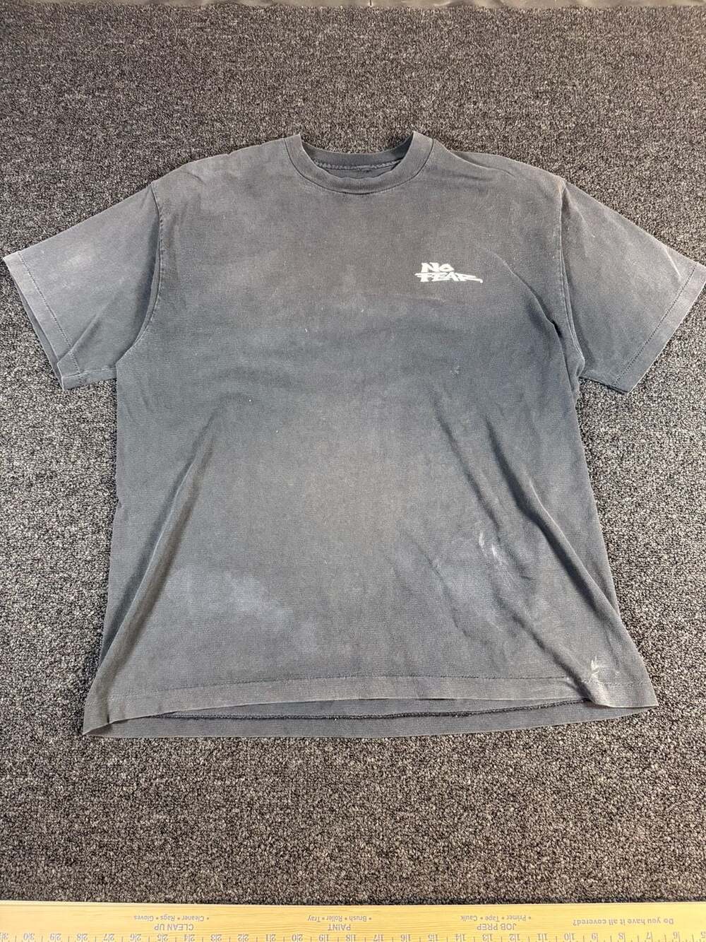 Vintage 1996 No Fear Faded Black Graphic T-Shirt Single Stitch